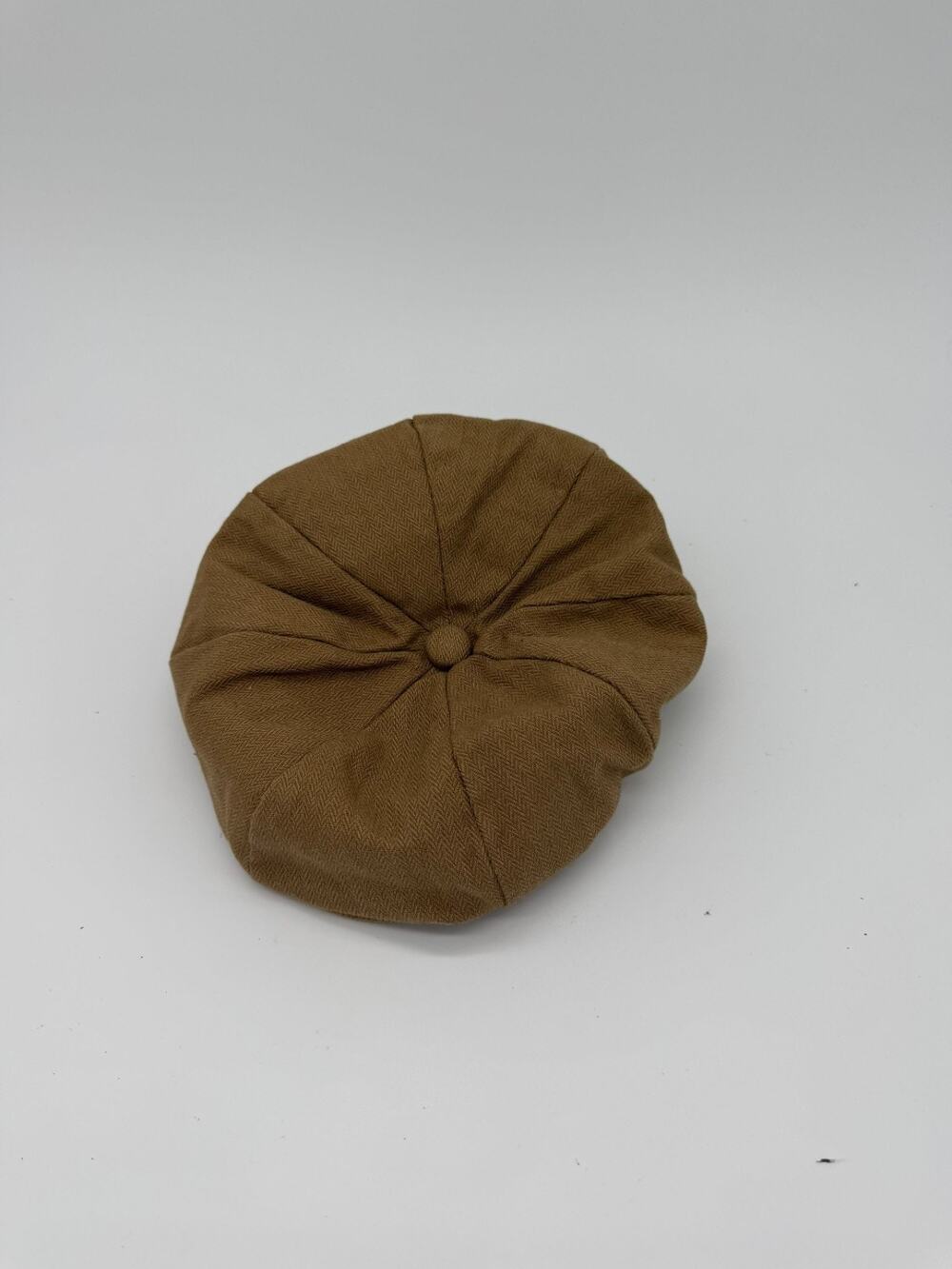 Gymboree Solid Lined Newsboy Cap Babys 12-24 Months Brown Cotton Polyester